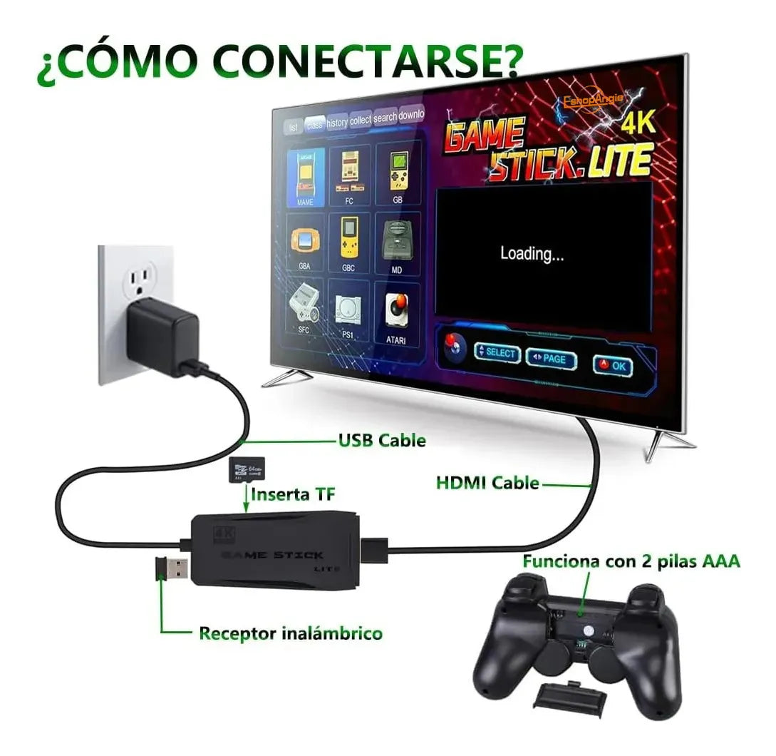 Consola Retro con 2 Controles